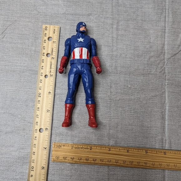 2015 Hasbro Marvel Captain America Blue Red Action Figure 6" Movable Arms Head - Picture 11 of 12